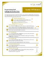 Talius Somfy RTS Quick Start Manual preview