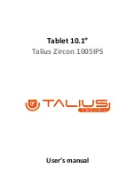 Talius Zircon 1005IPS User Manual preview