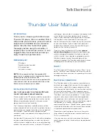 Preview for 2 page of Talk electronics Thunder 2.2 User Manual