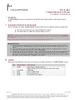 Talkaphone ETP-CI-4G-V Installation Instructions preview