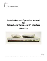 Talkaphone VOIP-1 Installation And Operation Manual preview