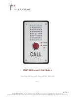 Talkaphone VOIP-200 Series Configuration And Operation Manual preview