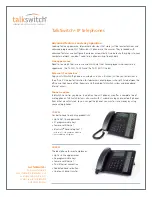 Preview for 1 page of Talkswitch TS-9133i Specifications