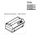 Preview for 1 page of Tally T 2060 Maintenance Manual