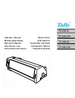 Preview for 1 page of Tally T2240 Operator'S Manual