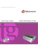 TallyGenicom 2440 Quick Start Manual предпросмотр