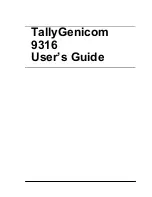 TallyGenicom 9316 User Manual предпросмотр