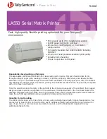 Предварительный просмотр 1 страницы TallyGenicom LA550 Datasheet