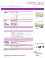 Preview for 2 page of TallyGenicom LA550N Specifications