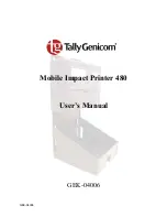 TallyGenicom MIP480 User Manual предпросмотр