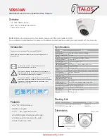 Preview for 1 page of Talos Security VD960AW User Manual