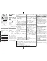 Предварительный просмотр 1 страницы Tama rw 200 Owner'S Manual