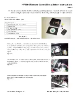 Preview for 1 page of Tamarack Technologies HV1000 Installation Instructions