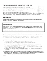 Preview for 2 page of Tamarack Technologies INFINITY 1100 Cool & Quiet Product Manual & Installation Manual