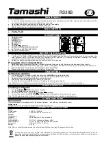 Preview for 3 page of TAMASHI RS38B Instruction Manual