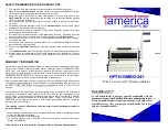 Tamerica OPTICOMBO-341 Quick Start Manual preview