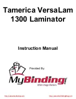 Tamerica VersaLam 1300 Instruction Manual preview