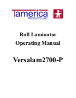 Tamerica Versalam 2700-P Operating Manual preview