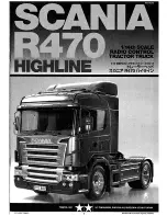 Tamiya 1/14 Scania R470 Highline Instructions Manual preview