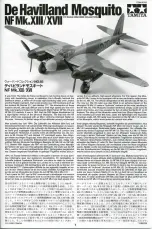 Предварительный просмотр 1 страницы Tamiya War Bird De Havilland Mosquito NF... Manual