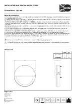 Предварительный просмотр 1 страницы Tamlite CITY WP Installation & Operating Instructions