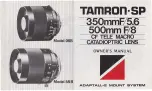 Preview for 1 page of Tamron 06B Owner'S Manual