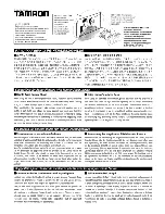 Preview for 3 page of Tamron A13 User Manual