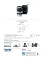 Preview for 6 page of Tamron BO11 Specifications