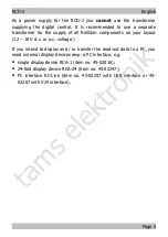 Preview for 5 page of tams elektronik 45-01025 Manual