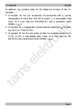 Preview for 5 page of tams elektronik LC Series Manual