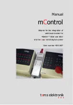 Preview for 1 page of tams elektronik mControl 40-01607 Manual