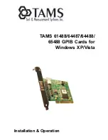 Preview for 1 page of TAMS 61488 Installation & Operation Manual