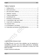 Preview for 2 page of TAMS RL-2 Manual