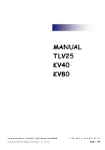 Preview for 1 page of Tamson Instruments KV40 Manual