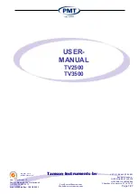 Tamson Instruments TV2500 User Manual preview