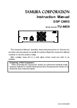 Preview for 9 page of TAMURA TU-6436 Instruction Manual