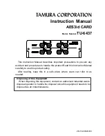 TAMURA TU-6437 Instruction Manual preview