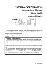 Preview for 9 page of TAMURA TU-6439 Instruction Manual