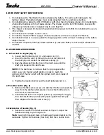 Preview for 4 page of Tanaka AST-7000 Owner'S Manual