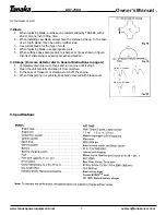 Preview for 8 page of Tanaka AST-7000 Owner'S Manual