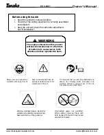 Preview for 2 page of Tanaka ECV-4501 Owner'S Manual