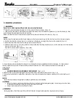 Preview for 5 page of Tanaka ECV-4501 Owner'S Manual