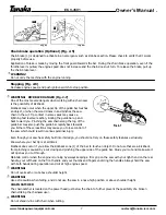 Preview for 8 page of Tanaka ECV-4501 Owner'S Manual