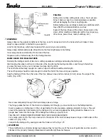 Preview for 10 page of Tanaka ECV-4501 Owner'S Manual