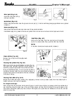 Preview for 15 page of Tanaka ECV-4501 Owner'S Manual