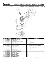 Предварительный просмотр 2 страницы Tanaka HTD-2526PF Illustrated Parts Manual