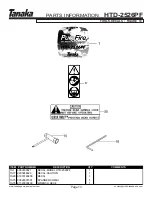 Предварительный просмотр 14 страницы Tanaka HTD-2526PF Illustrated Parts Manual