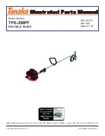 Tanaka Portable Edger TPE-250PF Illustrated Parts Manual предпросмотр
