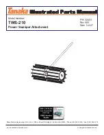 Tanaka Power Sweeper Attachment TSW-210 Illustrated Parts List preview