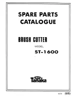 Tanaka ST-1600 Spare Parts Catalog preview